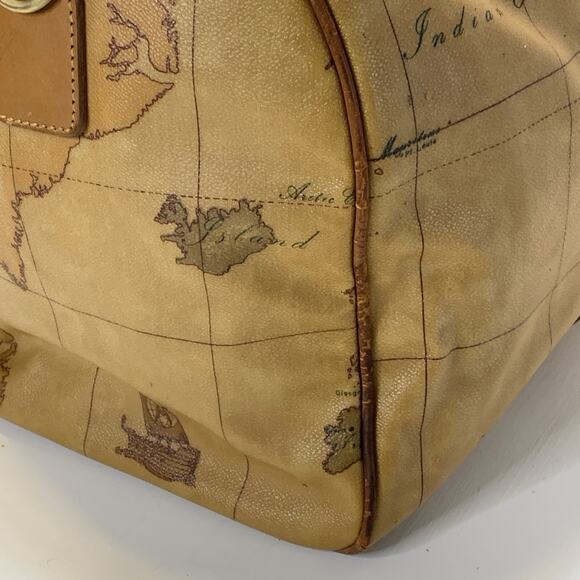Vintage Alviero Martini 1A Classe Geo Weekender Travel Duffle Bag World Map 20" - Picture 15 of 16